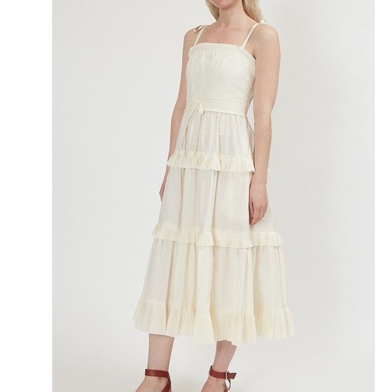 Ulla Johnson Ulla Johnson Lune Dress in Blanc ruffle tiered cotton size 0 Size XS / US 0-2 / IT 36-38 - 9 Thumbnail