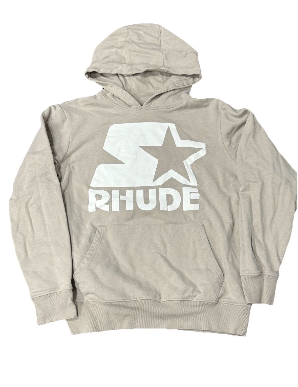Rhude × Starter RHUDE x Starter Hoodie Star Logo Khaki Pullover Large Size US L / EU 52-54 / 3 - 1 Thumbnail