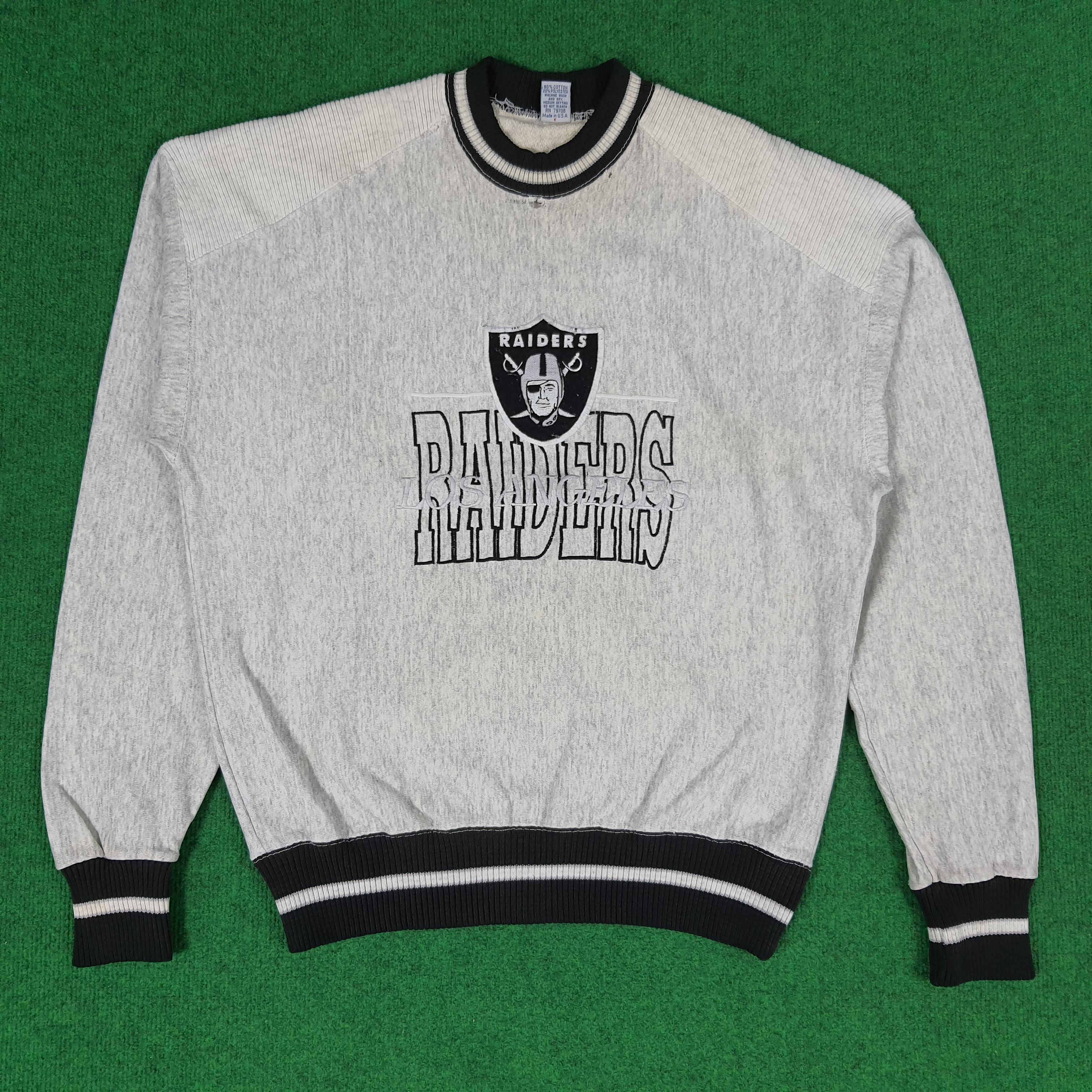 Vintage Vintage RAIDERS Los Angeles Sports Team Sweatshirt Size US M / EU 48-50 / 2 - 1 Thumbnail