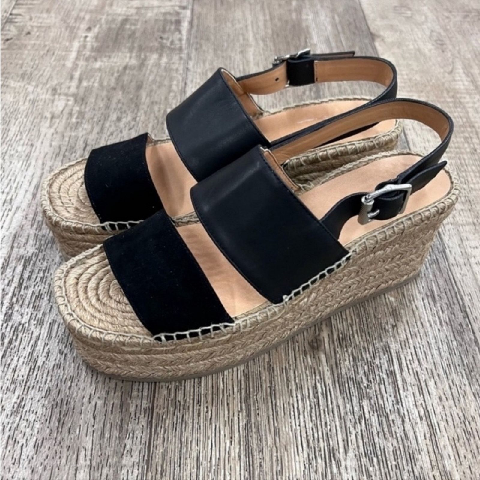 Rag & Bone NEW! rag & bone Edie 6.5 Black Platform Espadrille Sandals Size US 6.5 / IT 36.5 - 5 Thumbnail