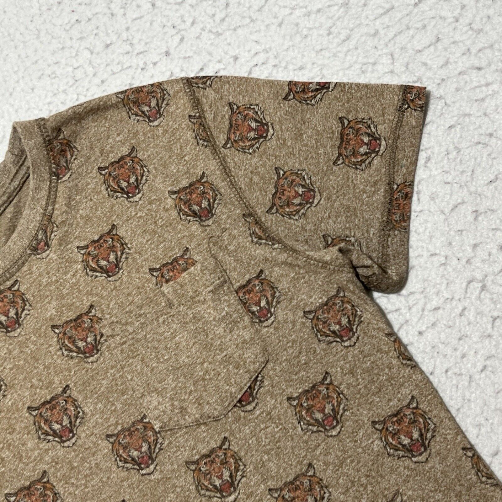 Other Creative Destruction Tiger Pattern Brown Graphic T Shirt Size US S / EU 44-46 / 1 - 4 Thumbnail