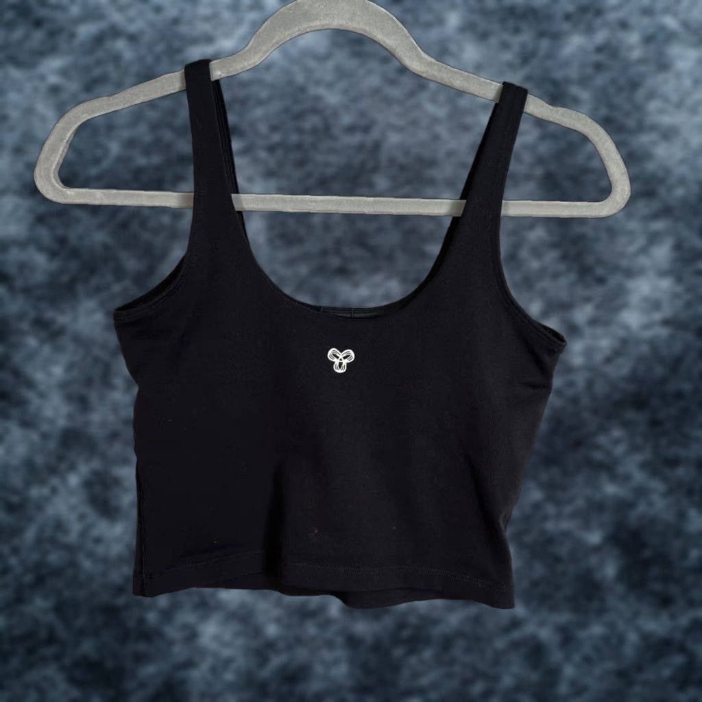 TNA TNA Action Womens Size Small Black Scoop Neck Crop Tank Top Activewear Shirt Tank Top Crop Top Womens Activewear TNA Size S / US 4 / IT 40 - 1 Thumbnail