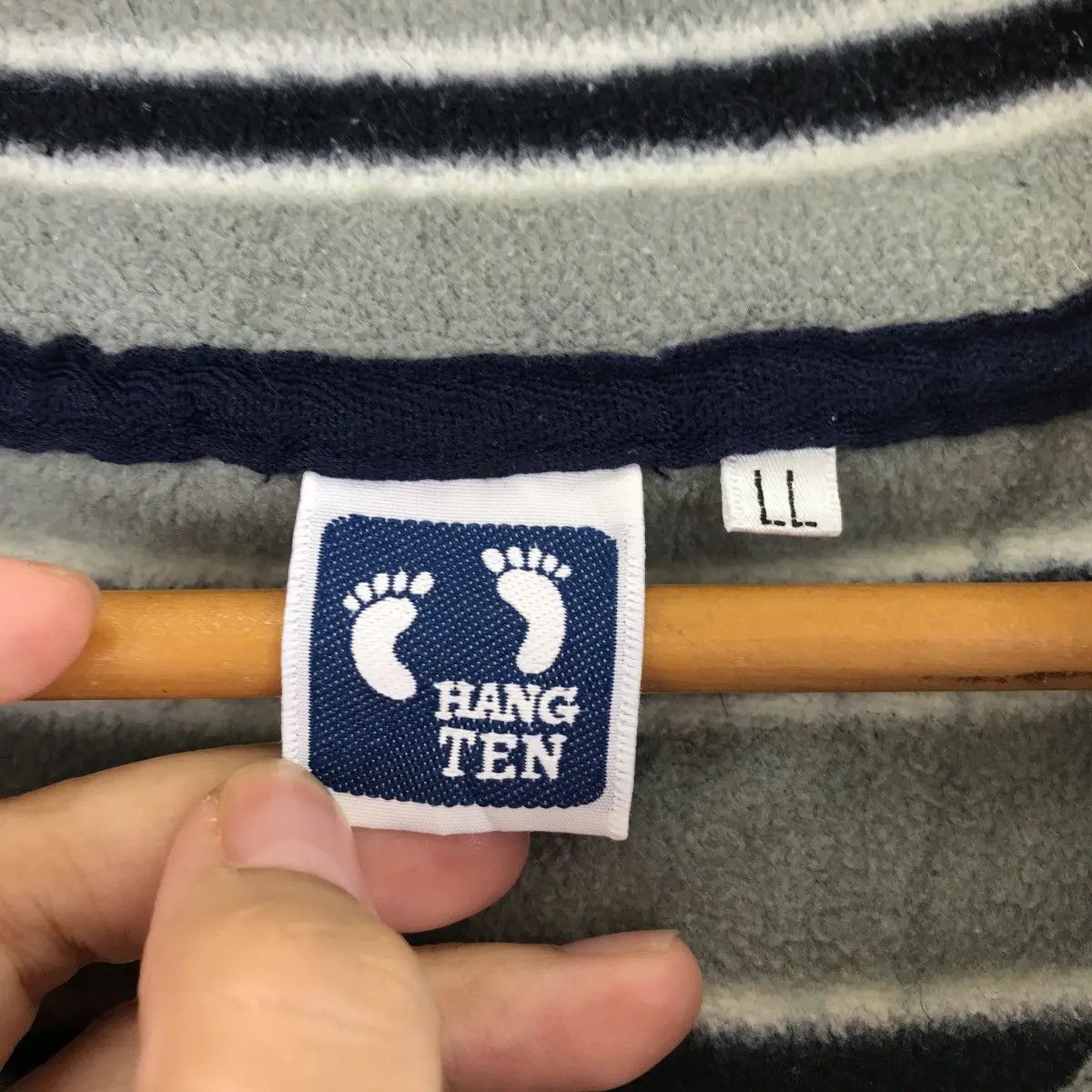 Hang Ten Vtg HANG TEN HAWAII Surfing Striped Henley Sweatshirt Size US L / EU 52-54 / 3 - 7 Thumbnail