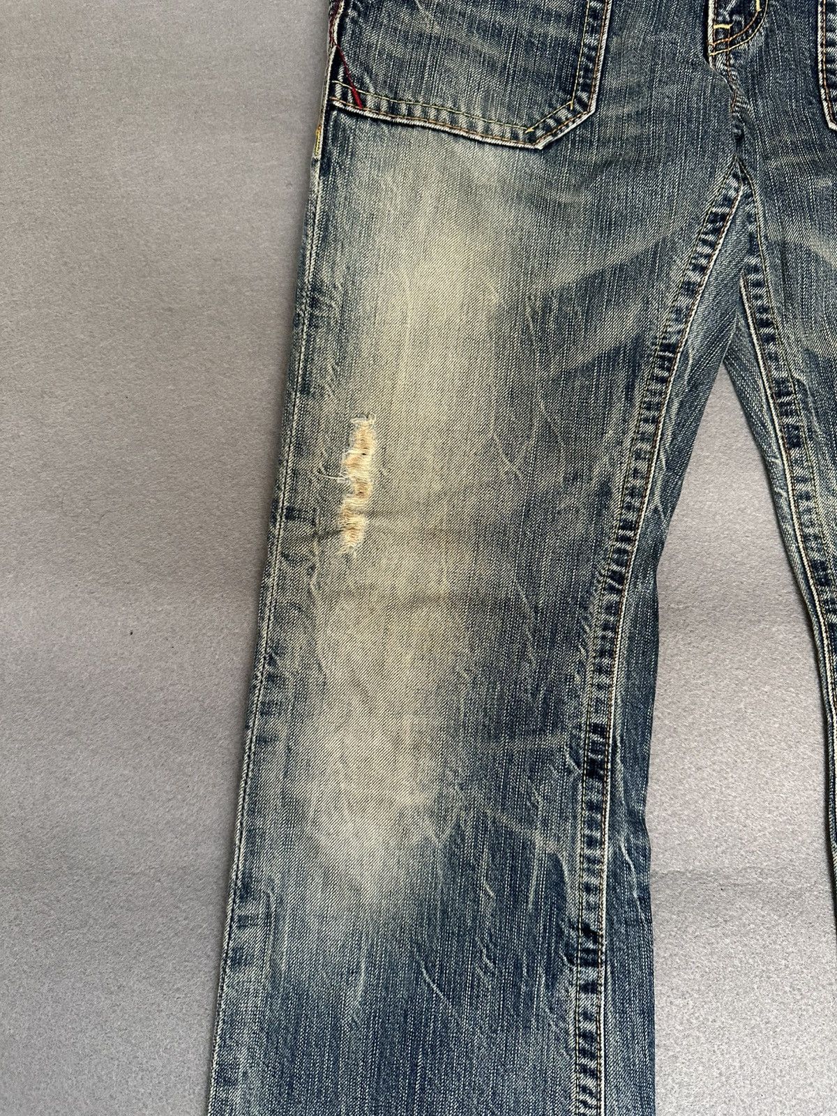 Japanese Brand FLARE Brappers Japan Denim Claw Marks Low Rise Denim Size US 28 / EU 44 - 7 Thumbnail