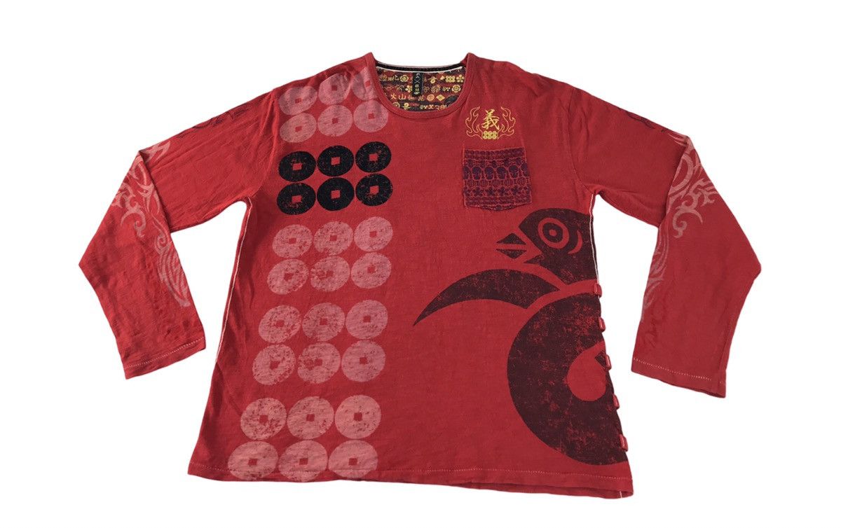 Vintage Japanese Brand Single Pocket Embroidery Logo Longsleeve Tee Size US L / EU 52-54 / 3 - 1 Thumbnail
