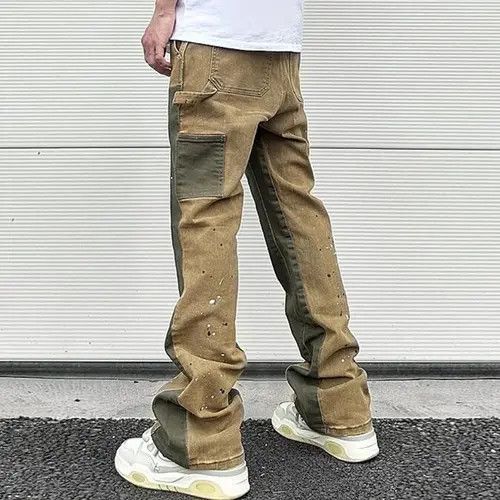 Japanese Brand Hikaru x Mina Spliced Speckled Ink Micro Flare Pant Size US 36 / EU 52 - 8 Thumbnail