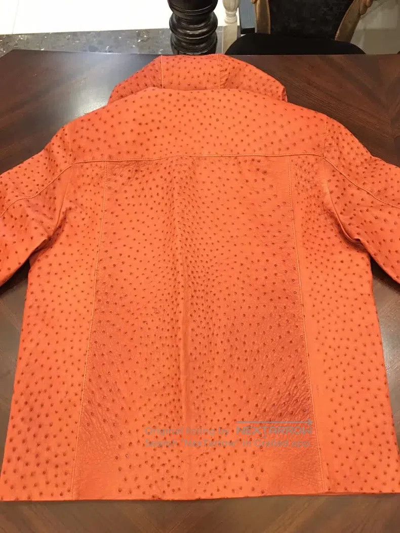 Brioni Brioni Ostrich leather jacket and sweatshirt Size US M / EU 48-50 / 2 - 2 Thumbnail