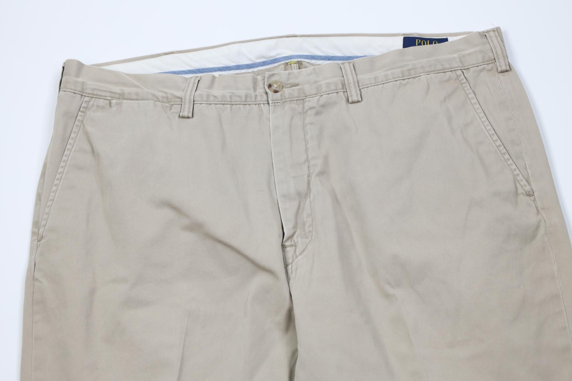 Polo Ralph Lauren Vintage Y2K Ralph Lauren Wide Leg Chino Pants Cotton Beige Size US 40 / EU 56 - 2 Thumbnail