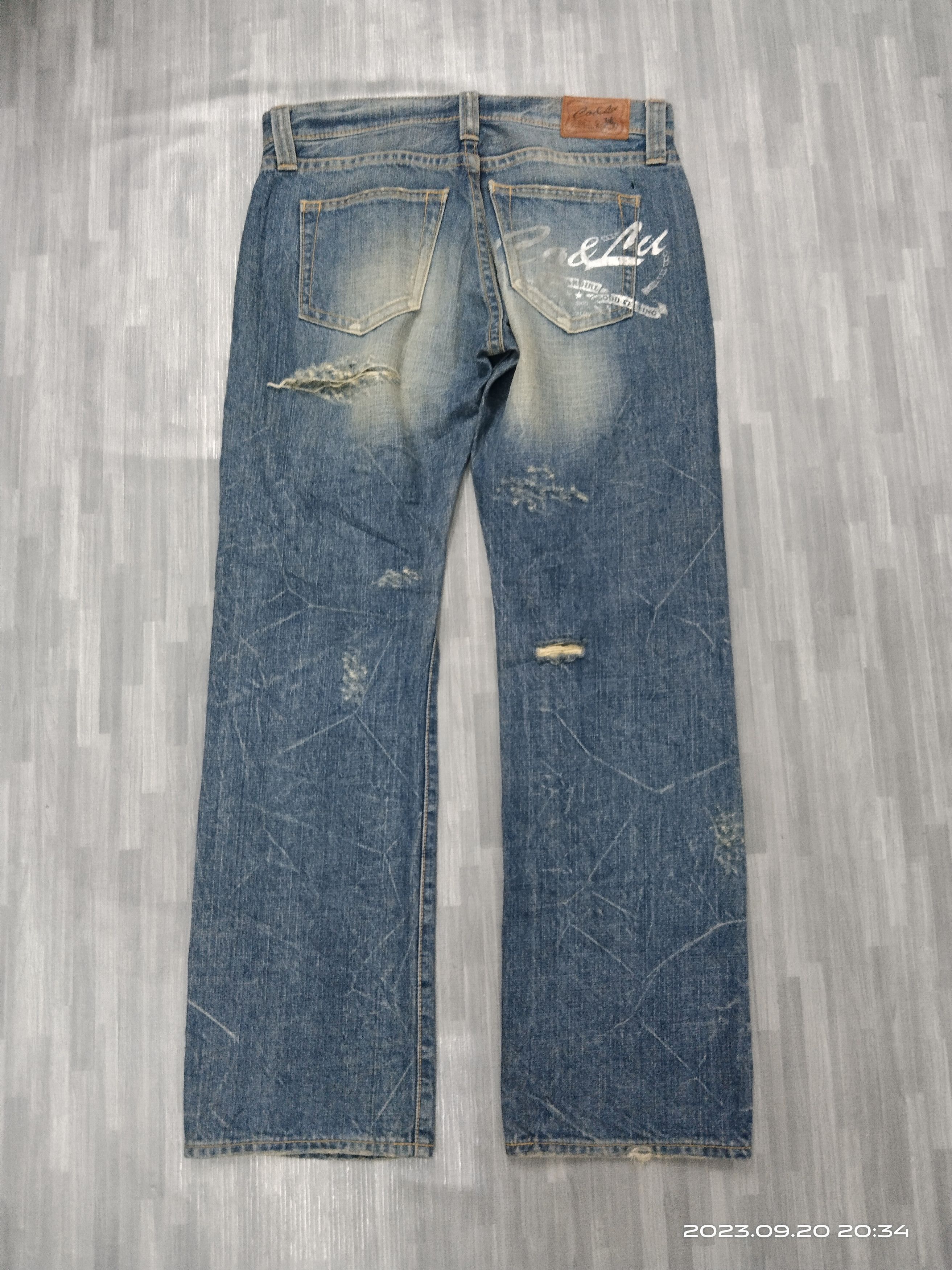 Japanese Brand SICK RIPED CO&LU DENIM PANTS Size US 31 - 3 Thumbnail