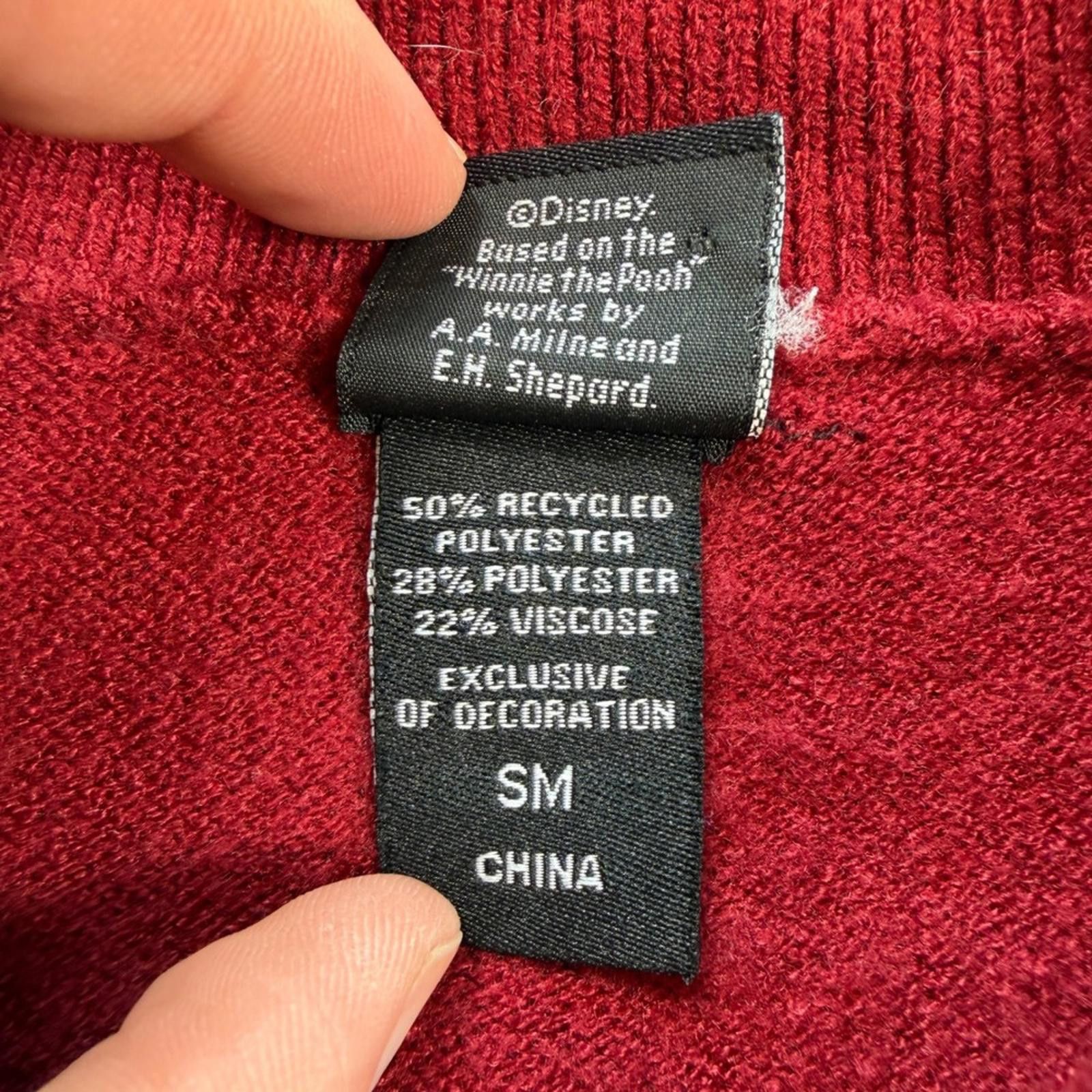 Disney Disney Winnie The Pooh Varsity Knit Sweater Red Patch Size US S / EU 44-46 / 1 - 6 Thumbnail