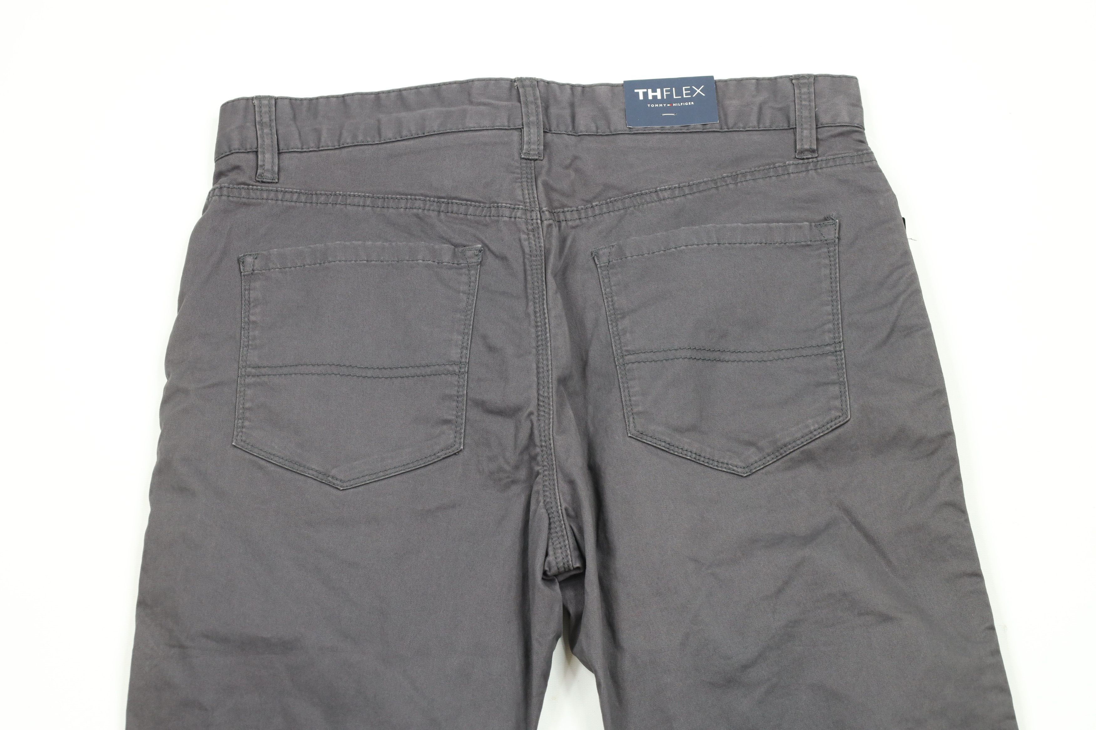 Tommy Hilfiger × Vintage New Tommy Hilfiger Stretch Straight Leg Pants Asphalt Gray Size US 32 / EU 48 - 9 Thumbnail