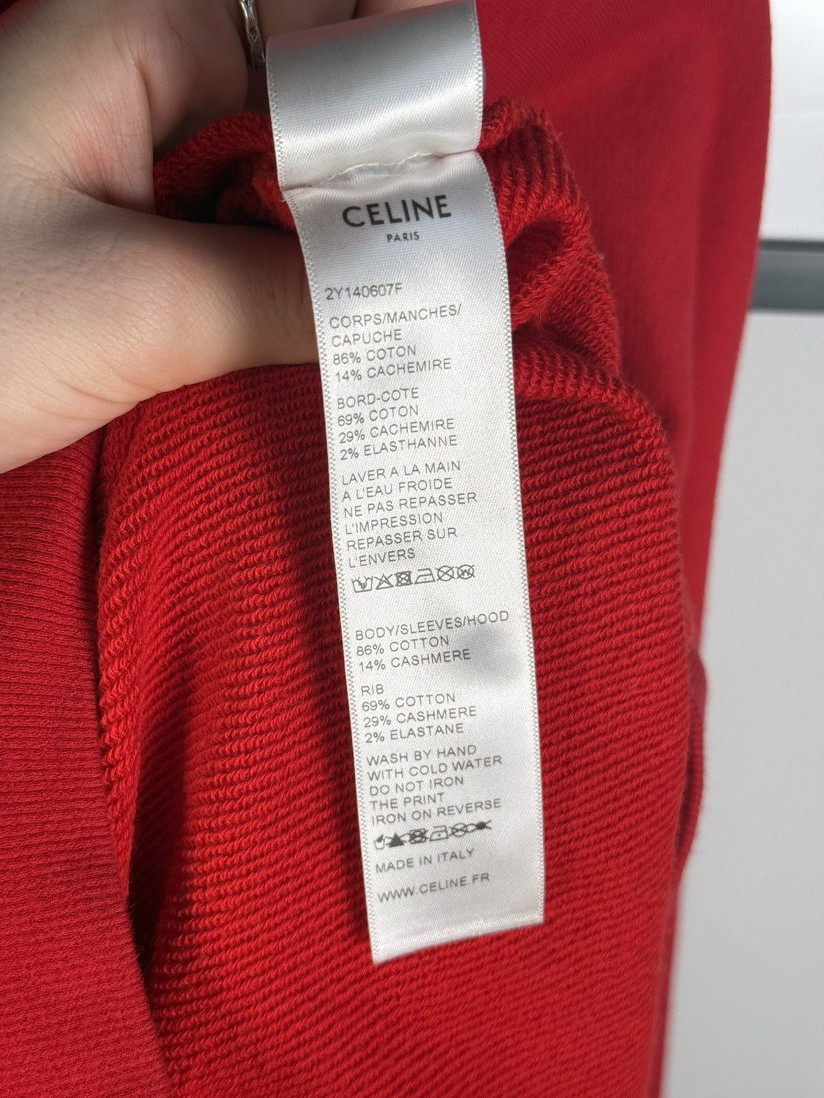 Celine ICONIC🍷 FALL/WINTER 2020 CELINE PARIS CASHMERE LOGO HOODIE Size US M / EU 48-50 / 2 - 16 Thumbnail