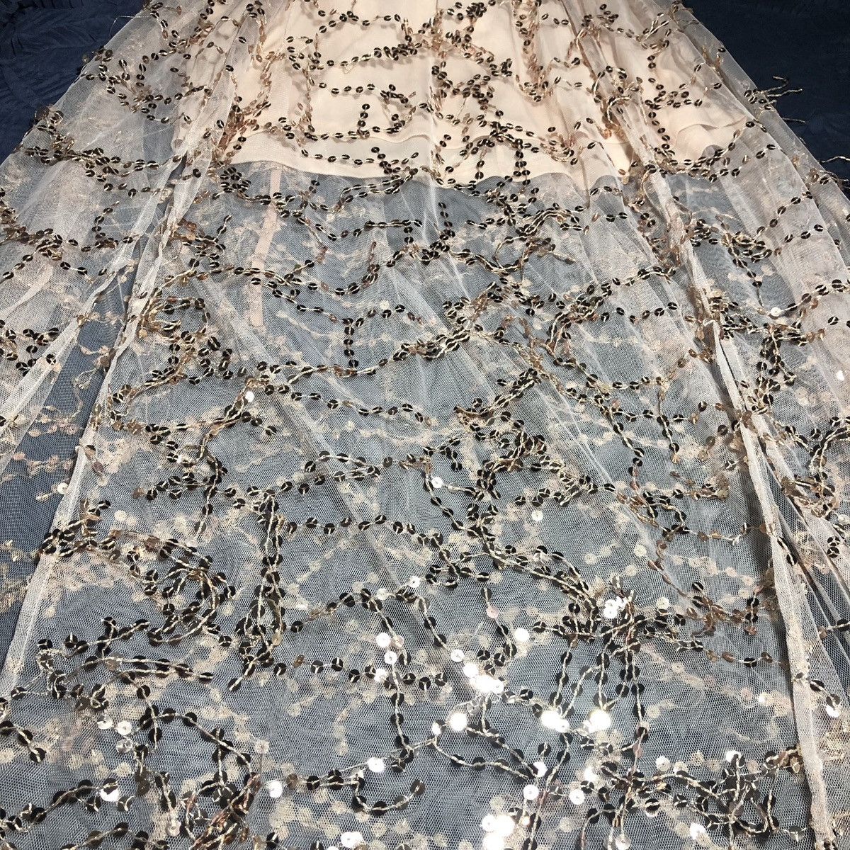 Other 🎊Spaghetti Strap Champagne Sequin Maxi Dress Size S / US 4 / IT 40 - 8 Thumbnail