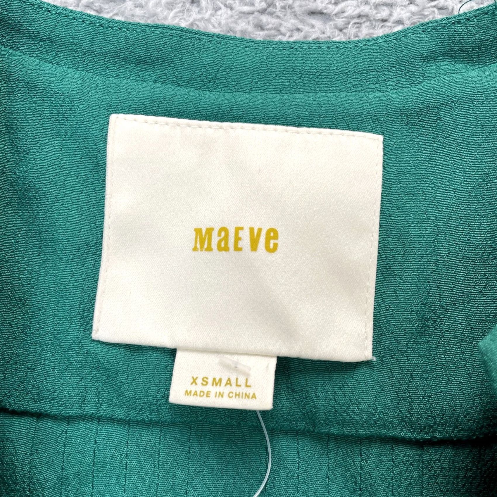 Anthropologie VINTAGE? Maeve Dress Womens Extra Small Green Drop Waist Pleated V Neck Anthropologie Dress Size XS / US 0-2 / IT 36-38 - 3 Thumbnail