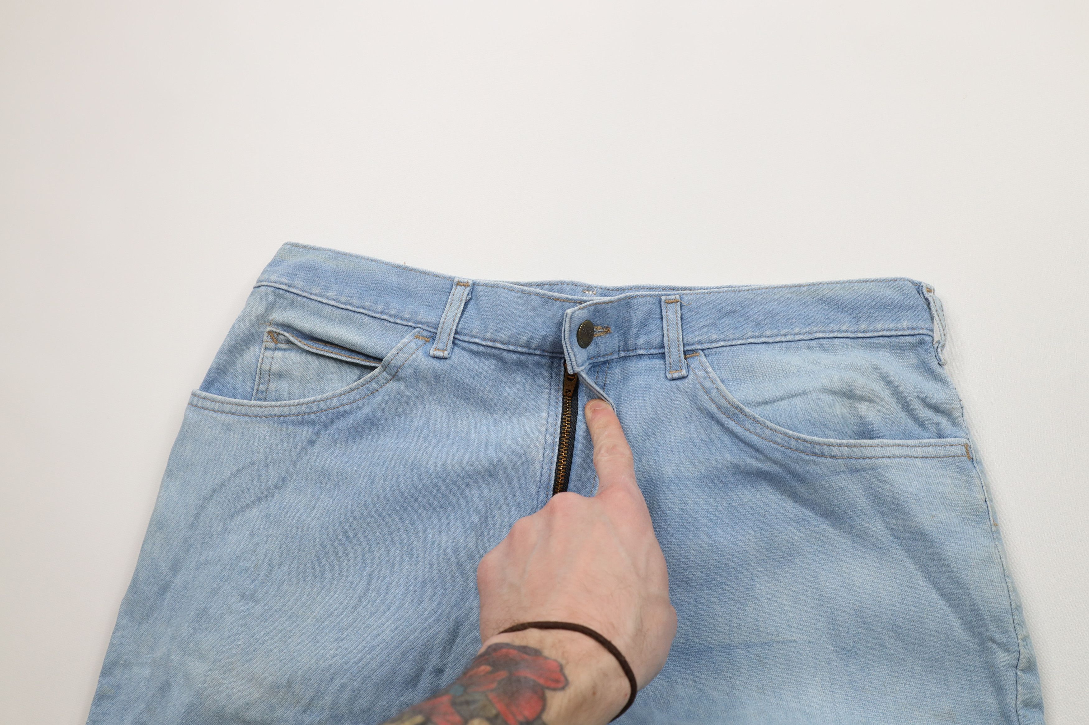 Vintage Vintage 90s Lee Flared Bootcut Denim Jeans Pants Blue USA Size US 34 / EU 50 - 9 Thumbnail