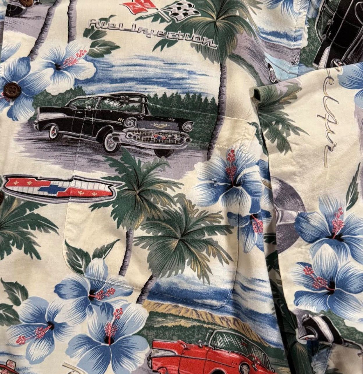 Reyn Spooner Vintage Reyn Spooner 50s Chevrolet Classic Cars Button Down Size US L / EU 52-54 / 3 - 4 Thumbnail