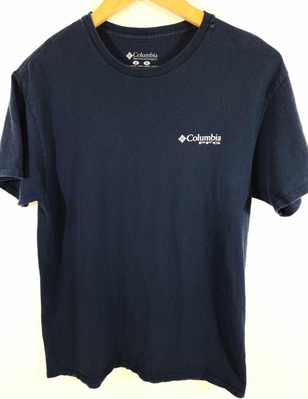 Columbia Columbia PFG Mens M Blue Short Sleeve T Shirt American Flag Size US M / EU 48-50 / 2 - 3 Thumbnail