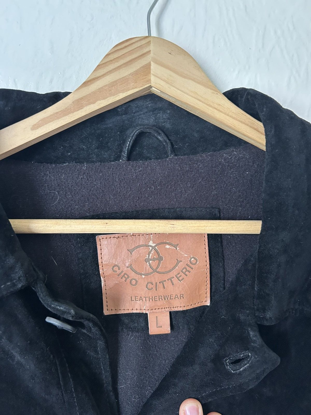 Other Ciro Citterio Vintage Retro Black Suede Leather Jacket Size US L / EU 52-54 / 3 - 3 Thumbnail