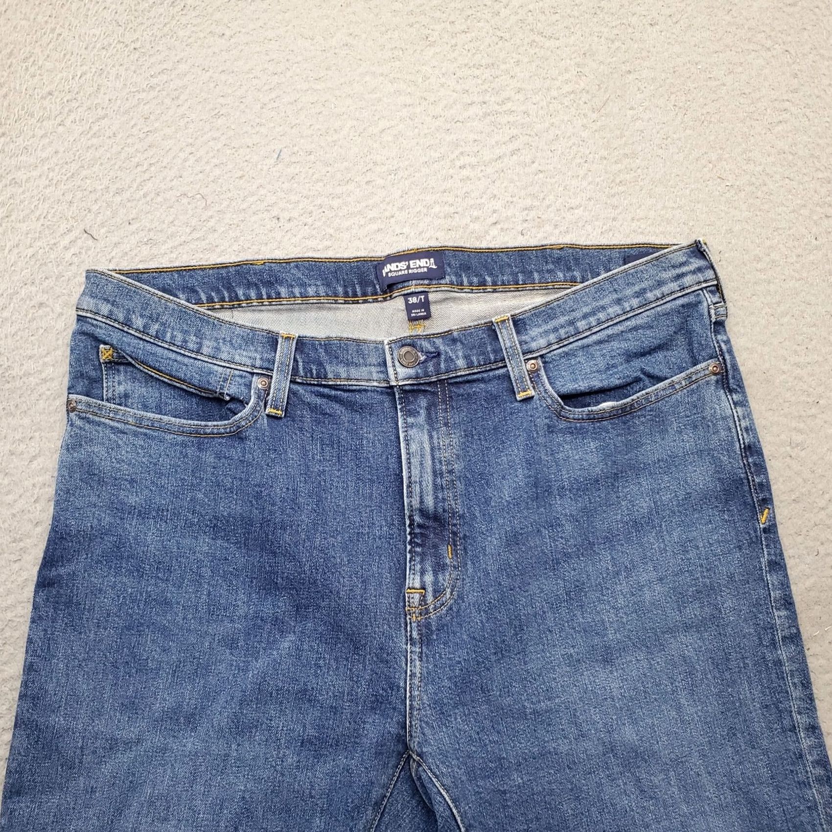 Lands' End VINTAGE Lands' End Jeans Men 38 Navy Denim Slim Fit Coupe Ajusté Straight Fit Jeans Mens 38 Navy Denim Slim Fit Straight Fit Size US 38 / EU 54 - 6 Thumbnail