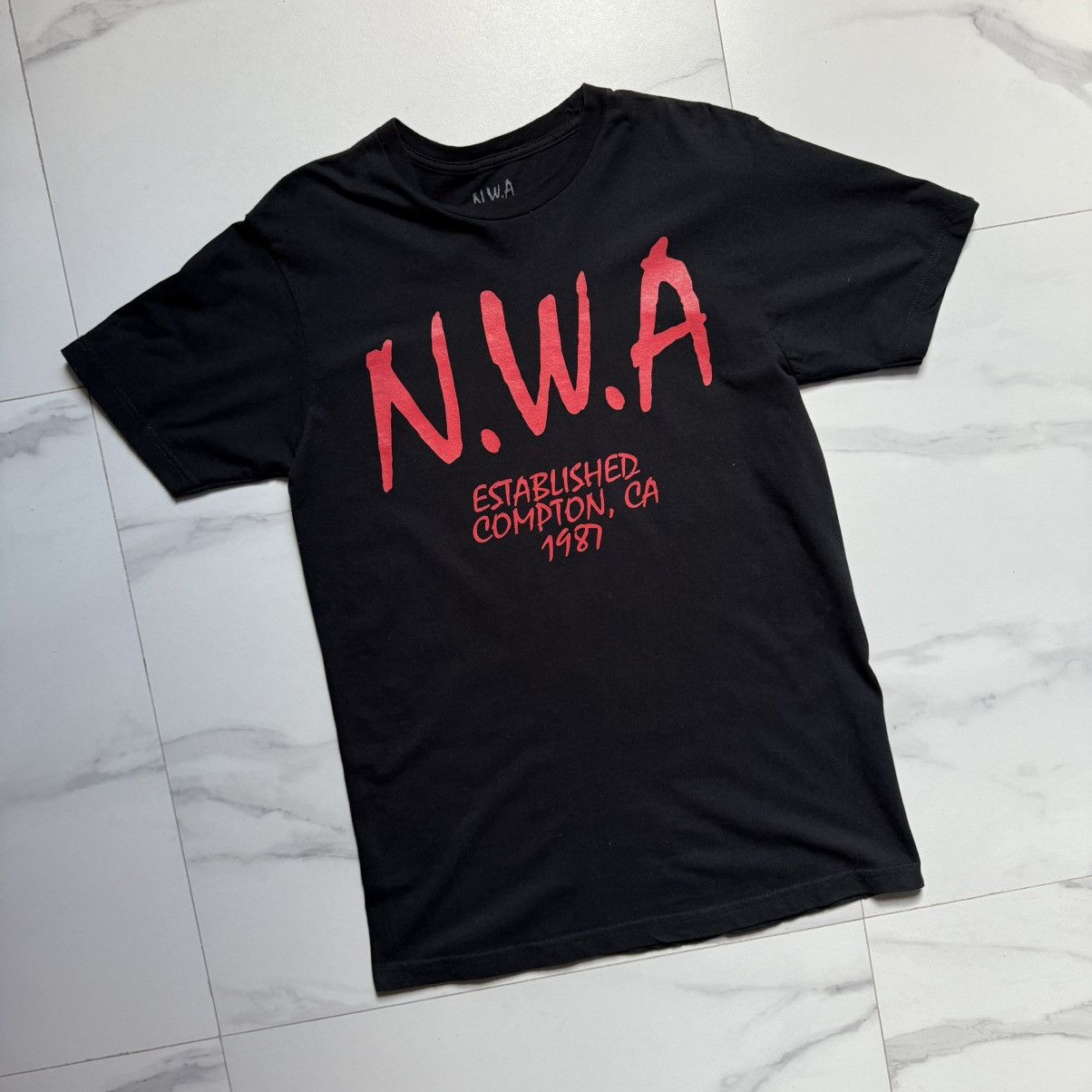 Rap Tees Vintage N.W.A. Established Compton, CA 1987 Tee Size US M / EU 48-50 / 2 - 3 Thumbnail