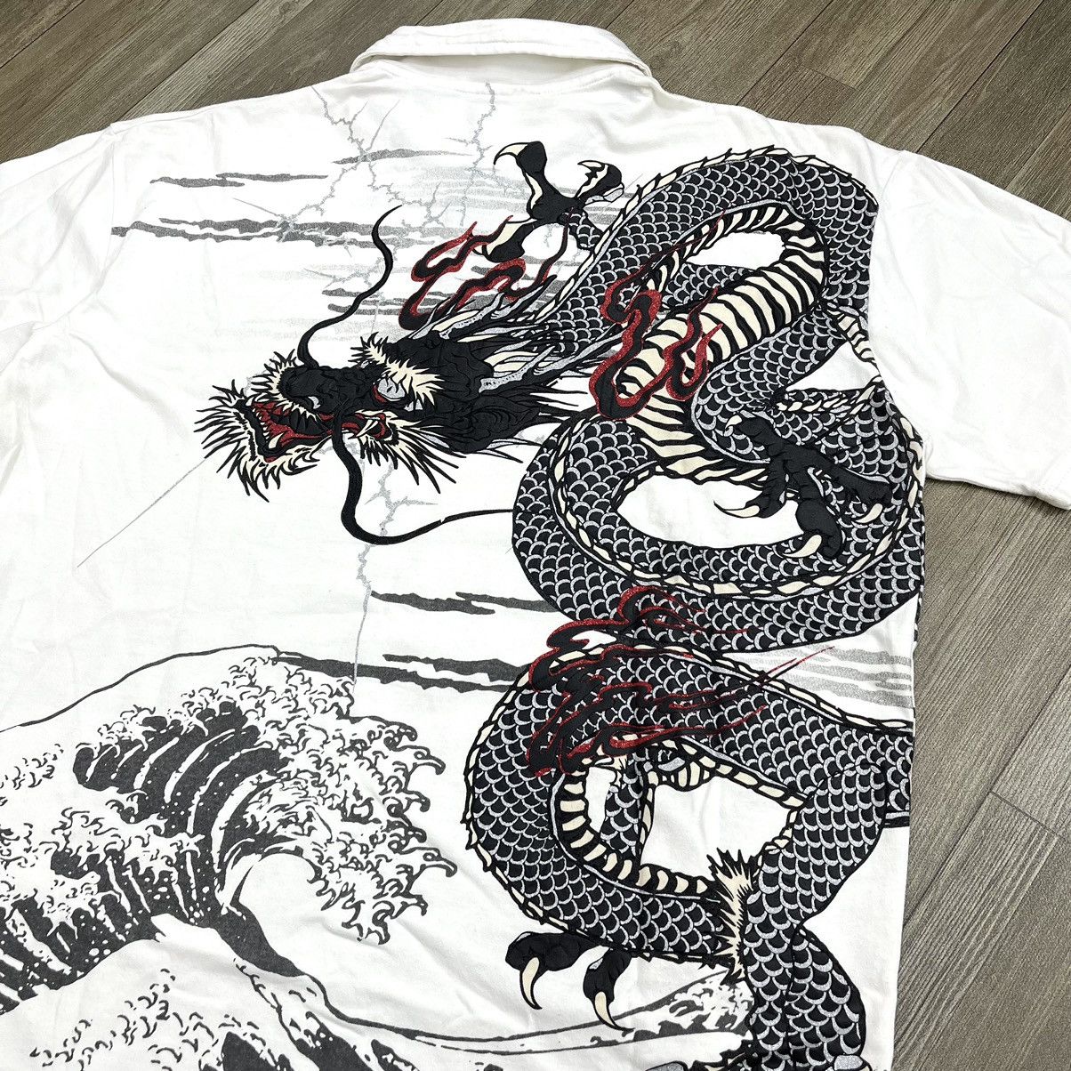Japanese Brand Cute All Sukajan Dragon Sakura Polo Shirt Size US L / EU 52-54 / 3 - 5 Thumbnail