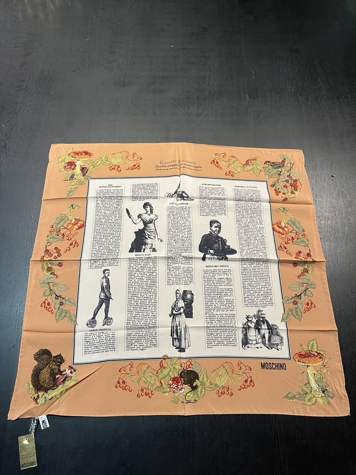Moschino Moschino Vintage Italian Silk Scarf Size ONE SIZE - 1 Thumbnail