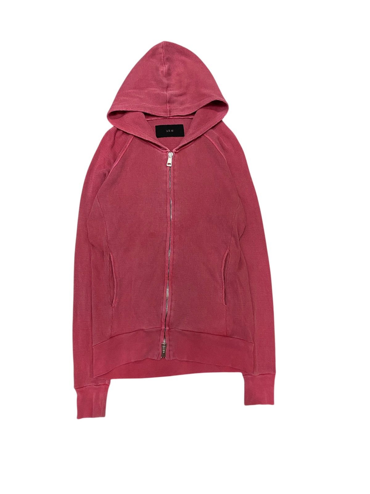2000s thermal Wafer hoodie Lampo zipper