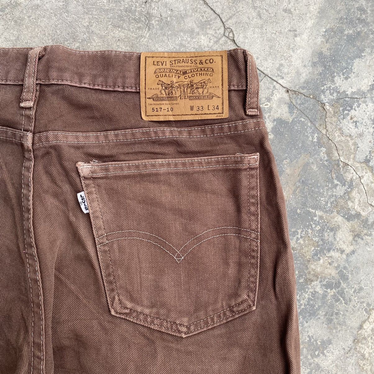Levi's Vintage Clothing 96’ Lot 517-10 brown jeans LV008 Size US 33 - 7 Thumbnail