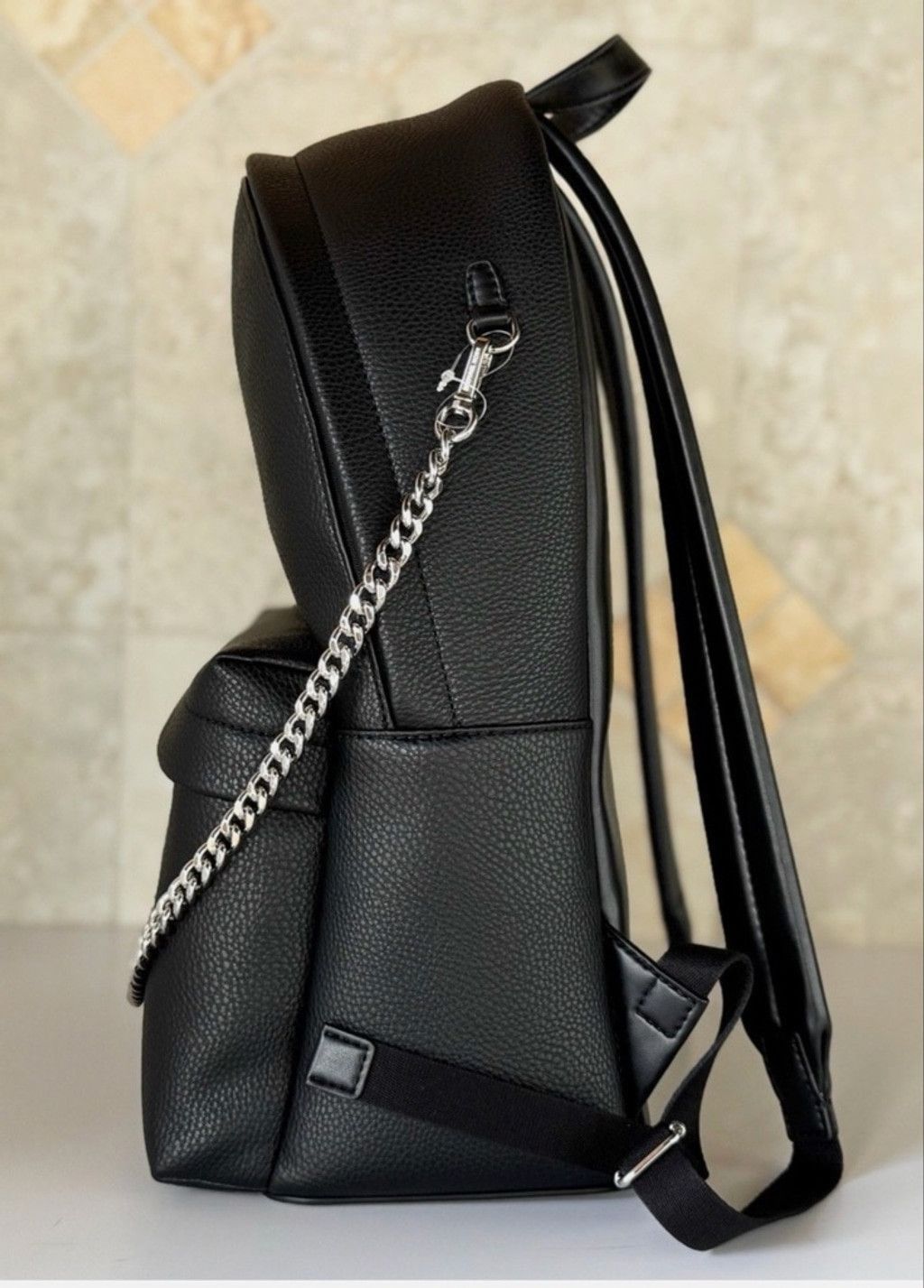 Michael Kors Michael Kors Slater Large Chain Leather Backpack Size ONE SIZE - 3 Thumbnail