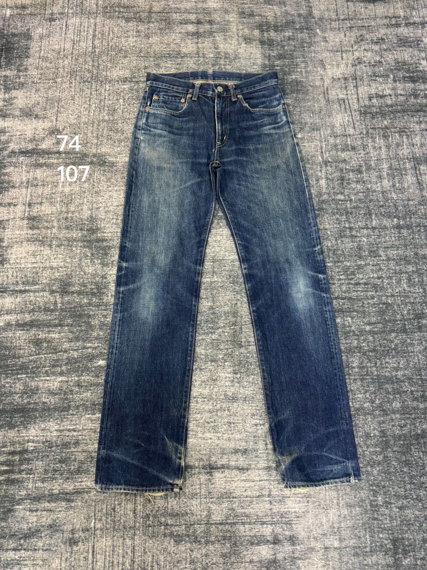 Vintage Vintage Blue Blue 00s Washed Jeans Size US 29 - 1 Thumbnail