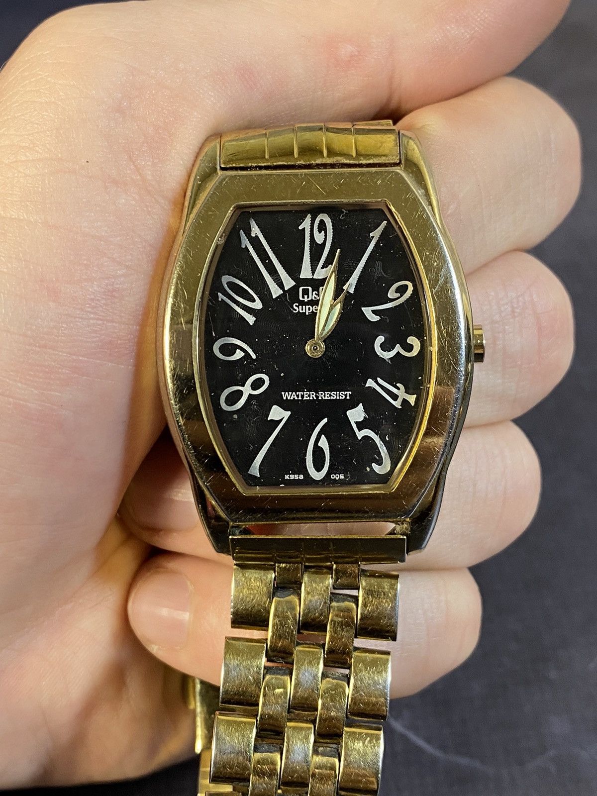 Japanese Brand × Vintage Q&Q Superior Black Dial Watch Japanese Brand Size ONE SIZE - 11 Thumbnail