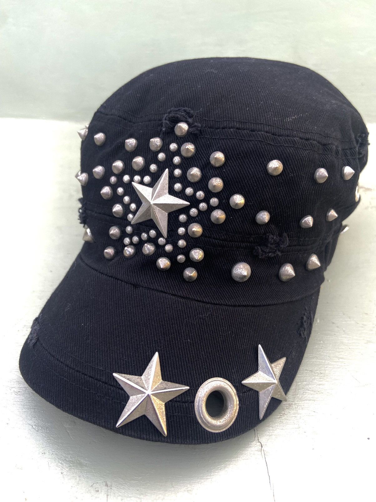 If Six Was Nine 2000s EGOIST punk big star studded ifsix patrol hat Size ONE SIZE - 3 Thumbnail