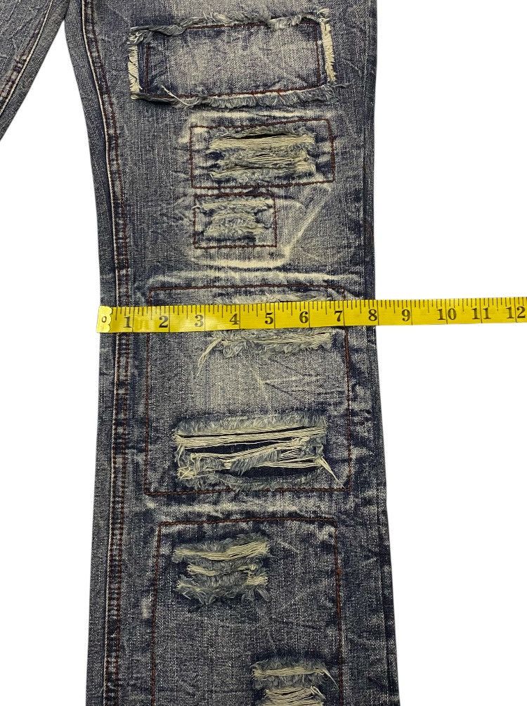 If Six Was Nine × Japanese Brand × LOWBOX LowBox Ripped Distressed Denim Punk Rock Undercover Inspired Size US 32 / EU 48 - 19 Thumbnail