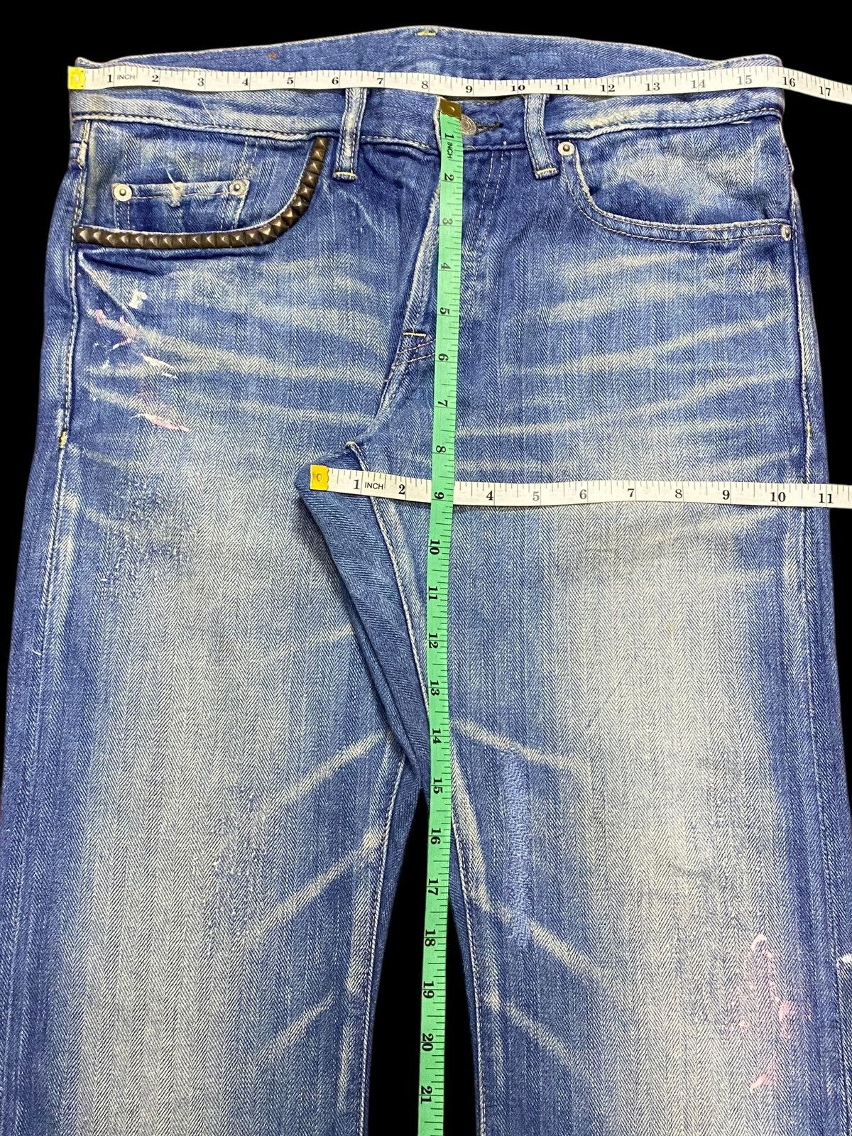 Hysteric Glamour Hysteric Glamour Seditionary Paint Splatter Flare Jeans Size US 32 / EU 48 - 17 Thumbnail