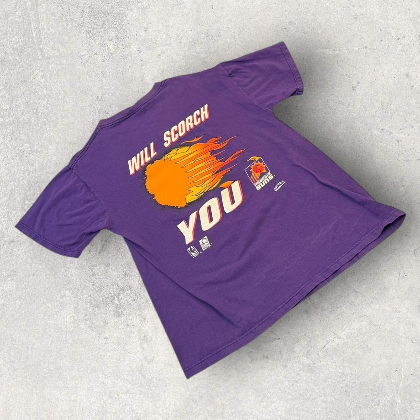 NBA × Nutmeg Vintage 90s Phoenix Suns purple graphic tee Size US XL / EU 56 / 4 - 4 Thumbnail