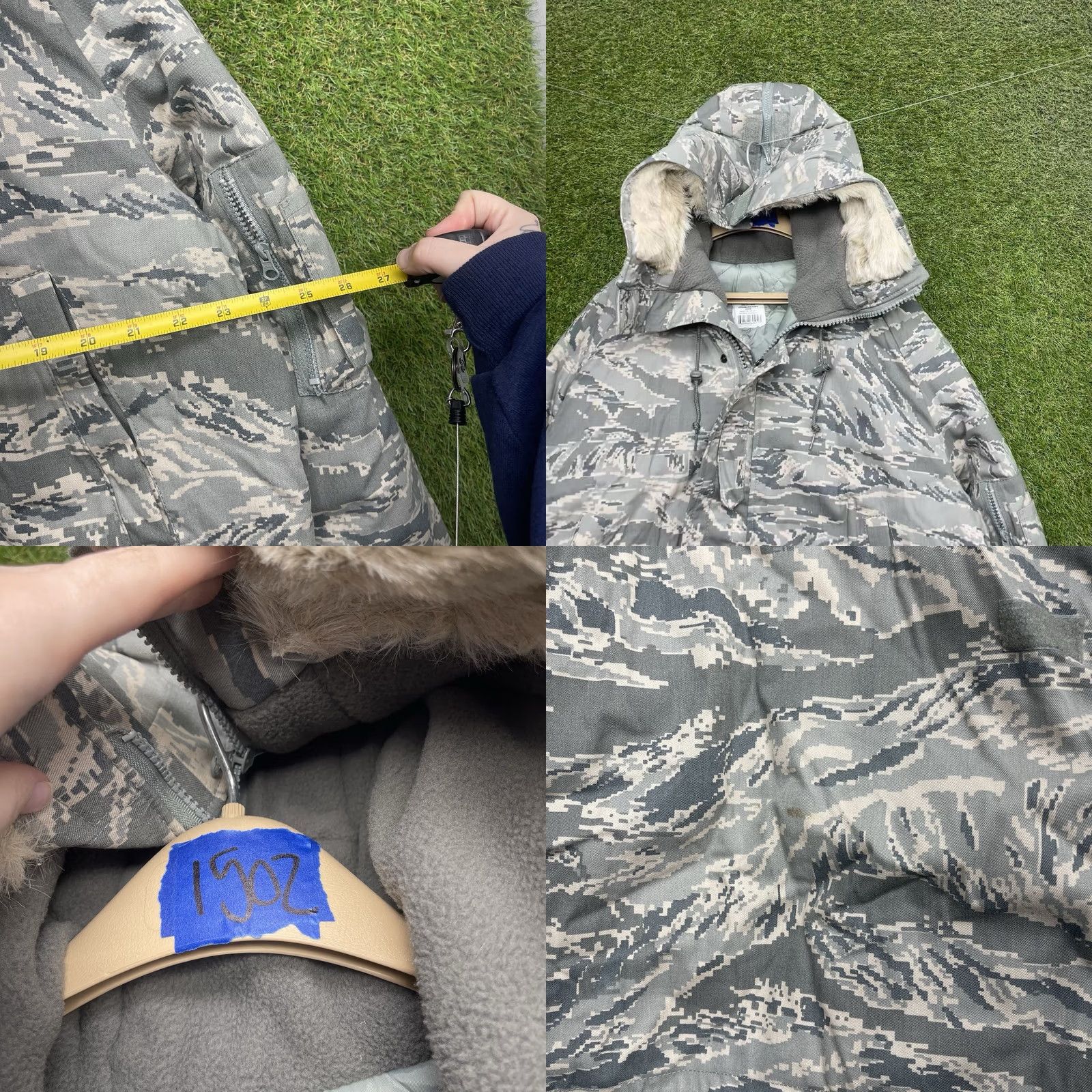 Vintage Dakota Outerwear Parka Jacket Mens Large N3B Military USA Camouflage Hooded Full Zip Pockets NF Fur Trim Nylon Shell 4308 ABU N3B Size US L / EU 52-54 / 3 - 8 Thumbnail