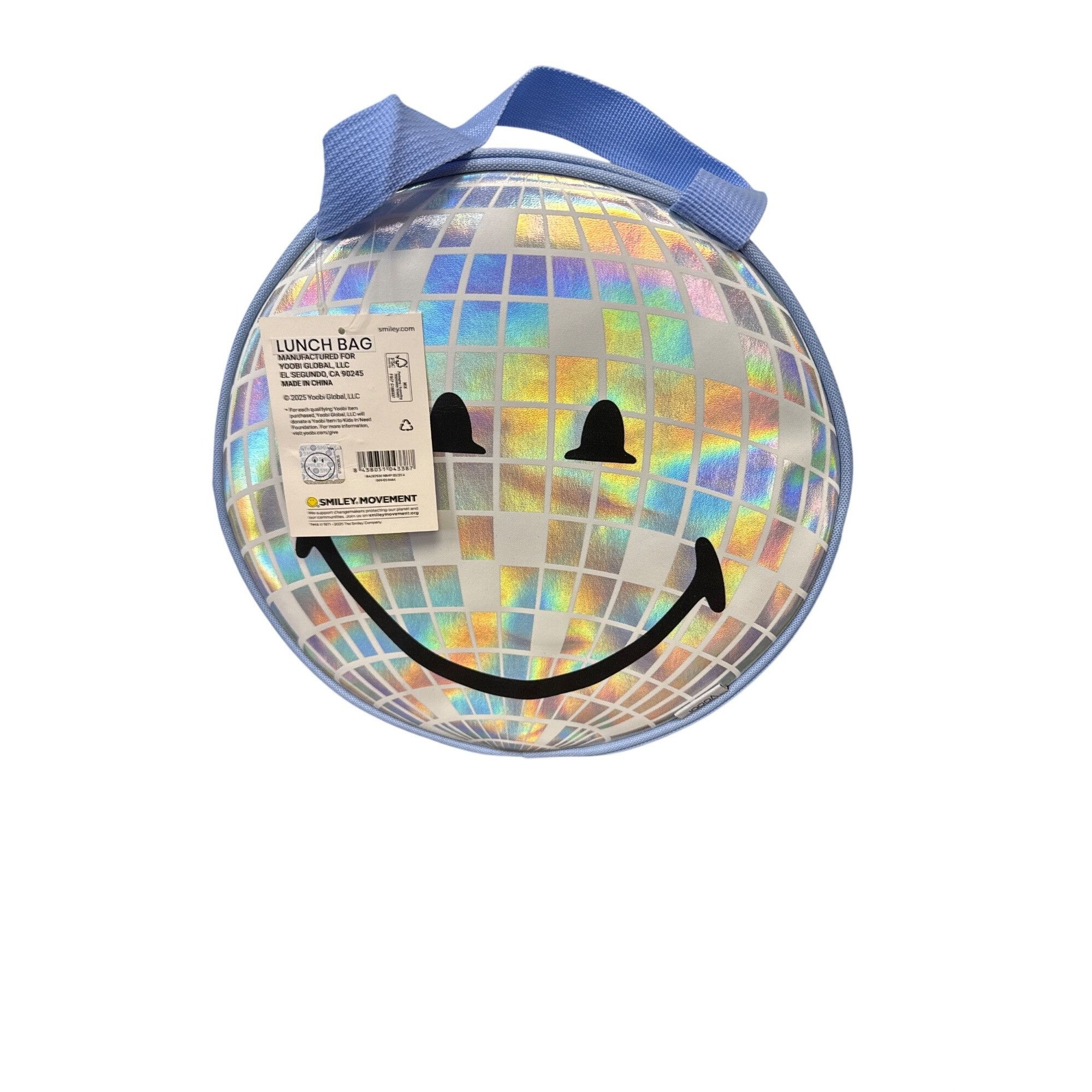 Other Holographic Smiley Face Lunch Bag With Blue Handles By Yoobi Size ONE SIZE - 1 Thumbnail