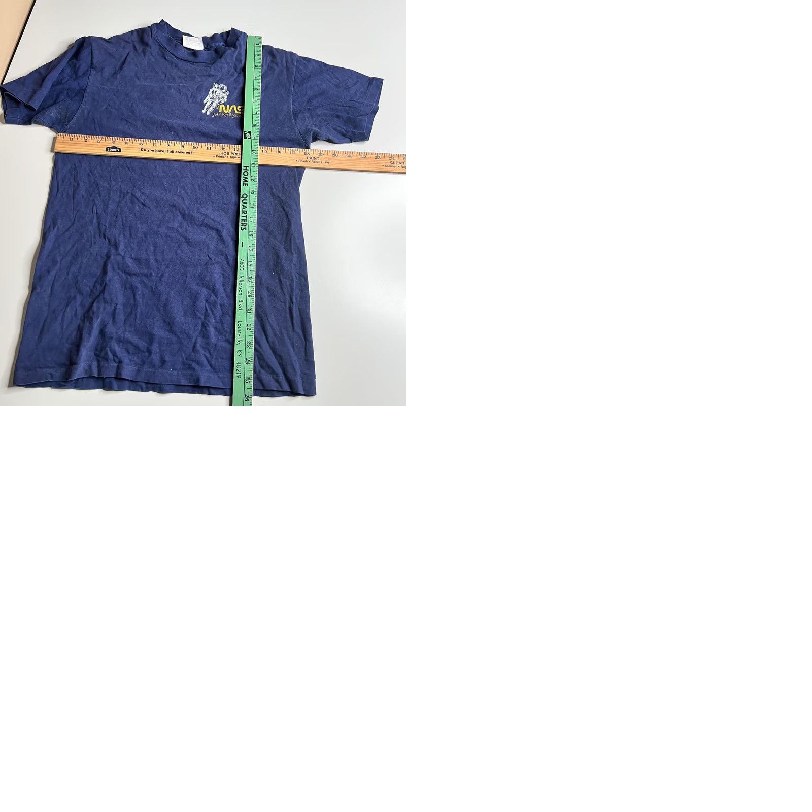 Hanes VINTAGE NASA Johnson Space Center Shirt Mens Medium Blue Hanes Beefy-T 80s Space Shuttle 1983 Graphics Size US M / EU 48-50 / 2 - 9 Thumbnail