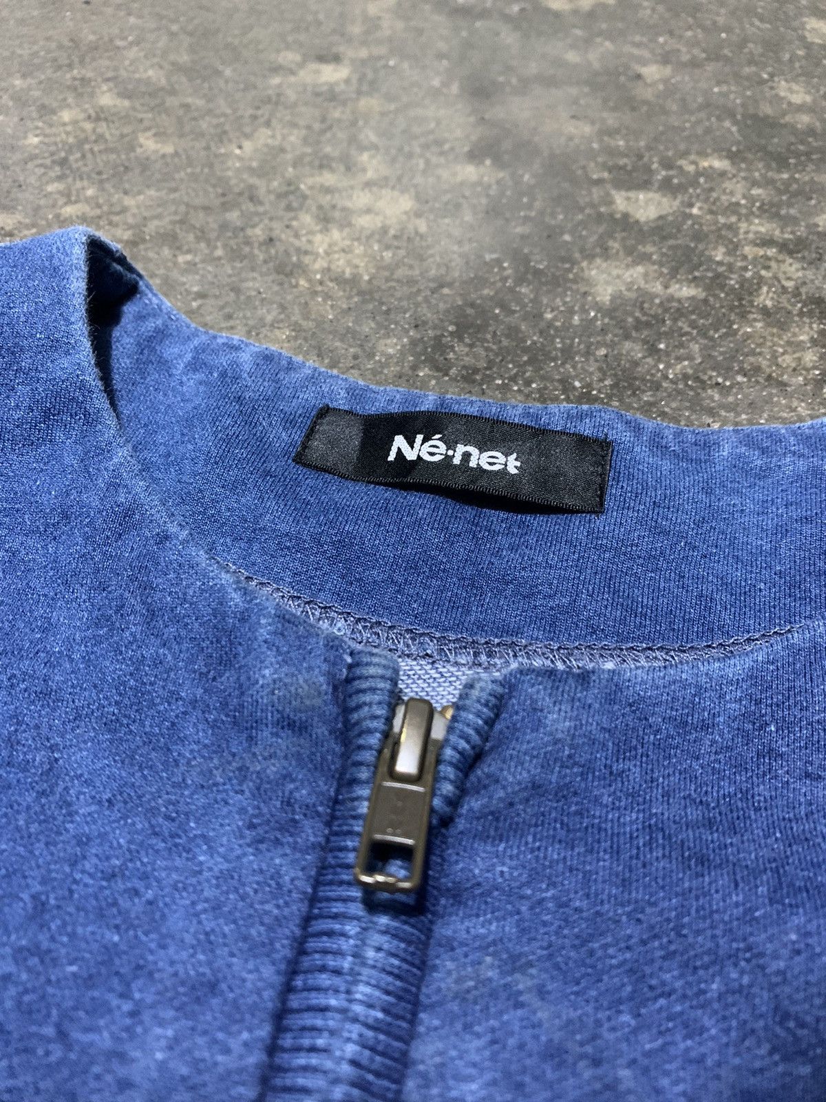Designer × Issey Miyake × Ne-Net Issey Miyake Ne-Net Indigo dye zipper Sweater Size US M / EU 48-50 / 2 - 4 Thumbnail
