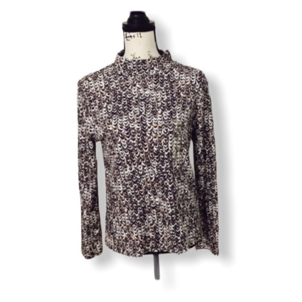 Other Studio Works Women’s Size MP Long Sleeve Blouse – Heart Prin Size M / US 6-8 / IT 42-44 - 1 Thumbnail