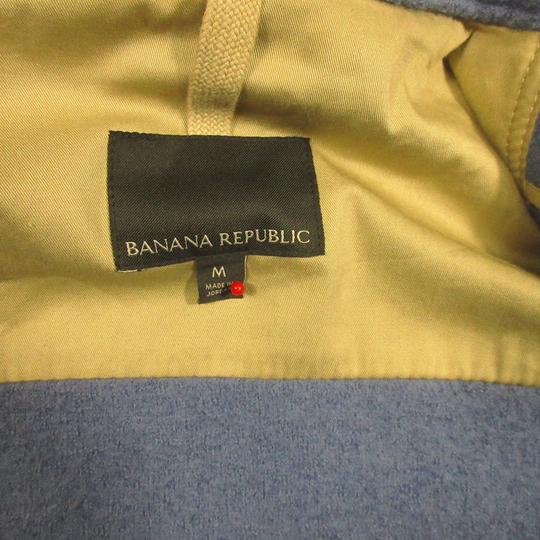 Banana Republic Banana Republic Mens Jacket Wool Blue Oversized Button Front Casual Blazer M Military Jacket Lined Zip Front Mid-Length Size 40R - 4 Thumbnail