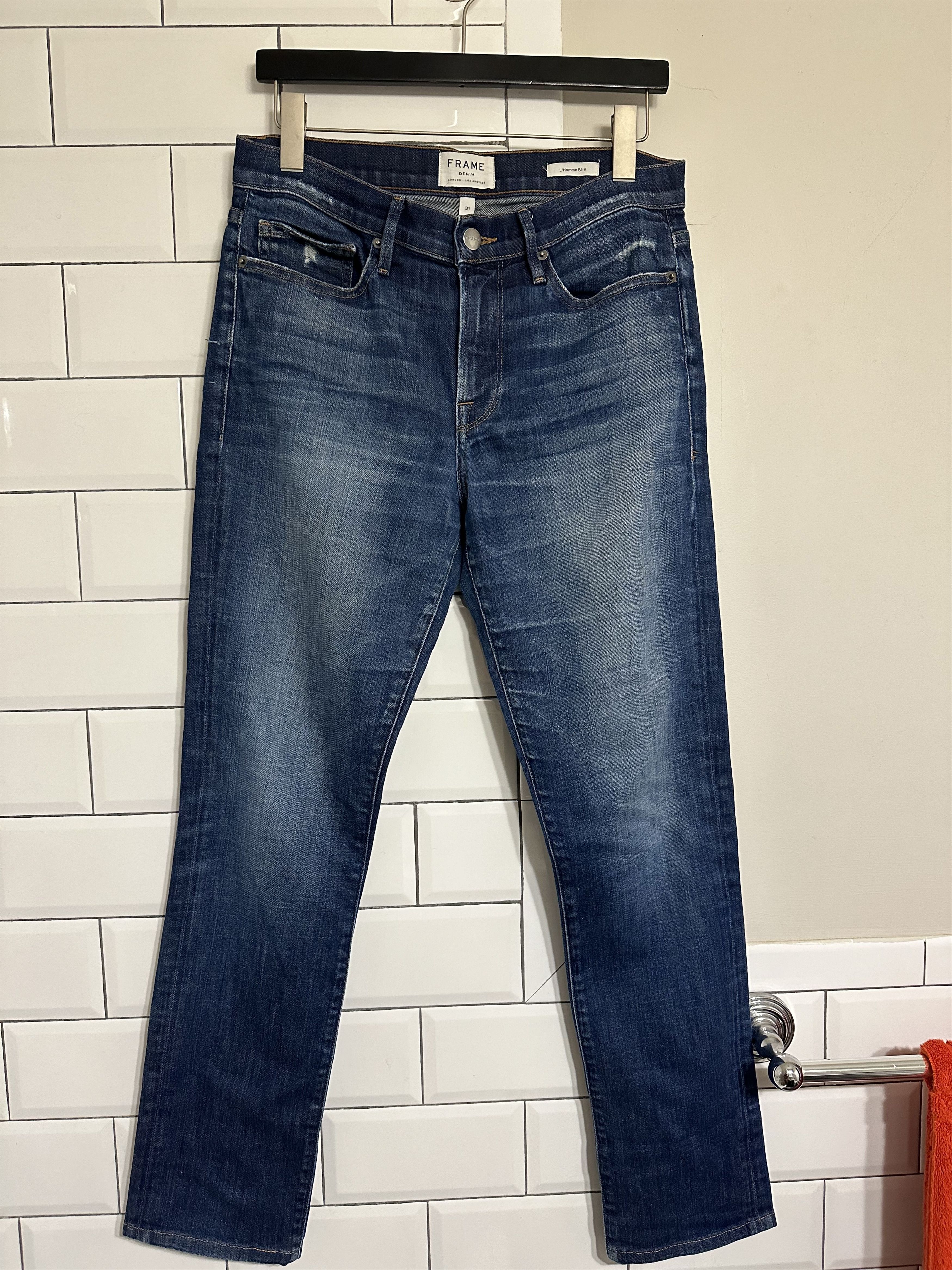Frame FRAME Denim L’Homme Slim Dark Wash Jeans - Size 31 Slim Fit Size US 31 - 1 Thumbnail