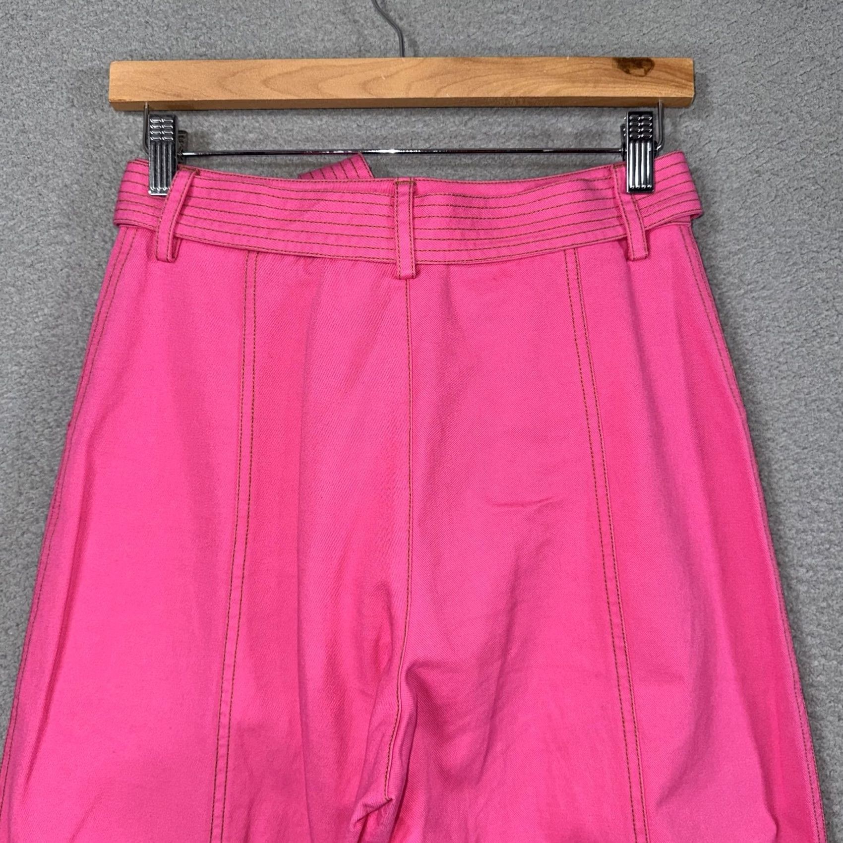 Farm Rio Farm Rio Pants Womens 25 Pink Wide Leg Belted High Rise Chino Twill Utility Pants Womens Pink Chino Wide-Leg Belted High Rise 25 Mens Womens Girls? Size 42" / US 20 - 6 Thumbnail