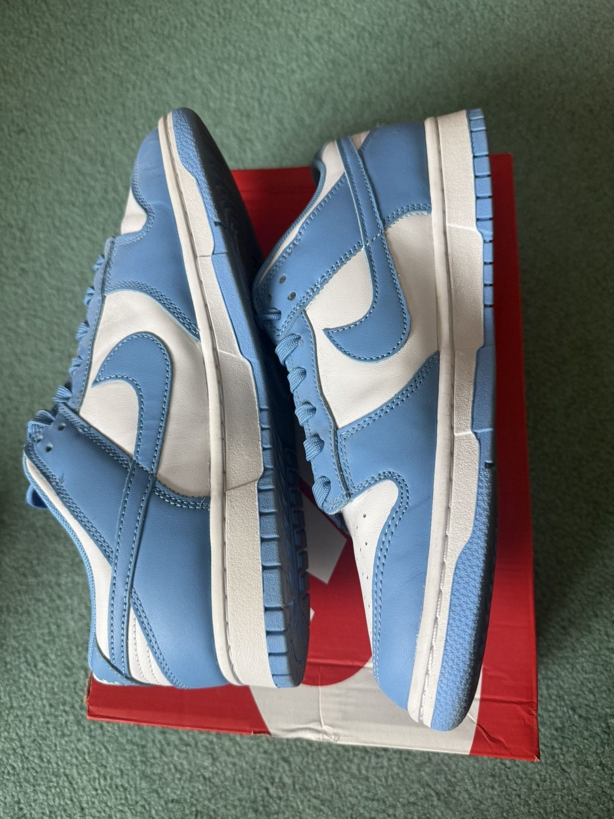 Nike Nike Dunk Low UNC Powder Blue Size US 10 / EU 43 - 2 Thumbnail