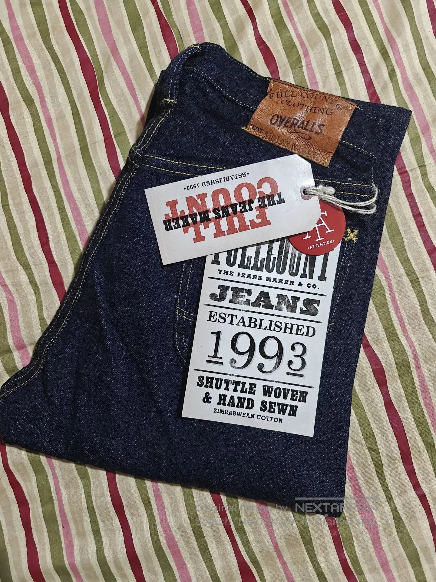 Full Count & Co. Full Count x DC S101 Zimbabwe Cotton Raw Denim Jeans. Size US 30 / EU 46 - 1 Thumbnail