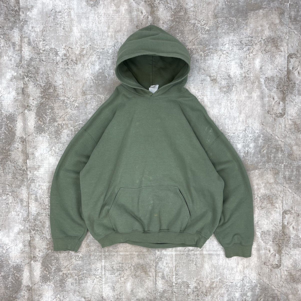 Vintage BASIC BLANK BOXY HOODIE HEAVYWEIGHT OLIVE GREEN Size US XL / EU 56 / 4 - 2 Thumbnail
