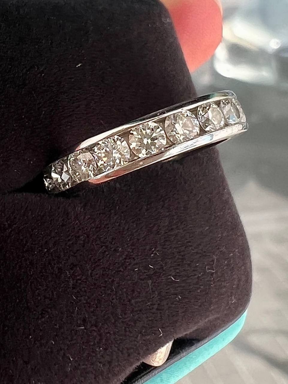 Tiffany & Co. Tiffany Co Platinum 1.80ct Diamond 4mm Full Eternity Wedding Size ONE SIZE - 6 Thumbnail