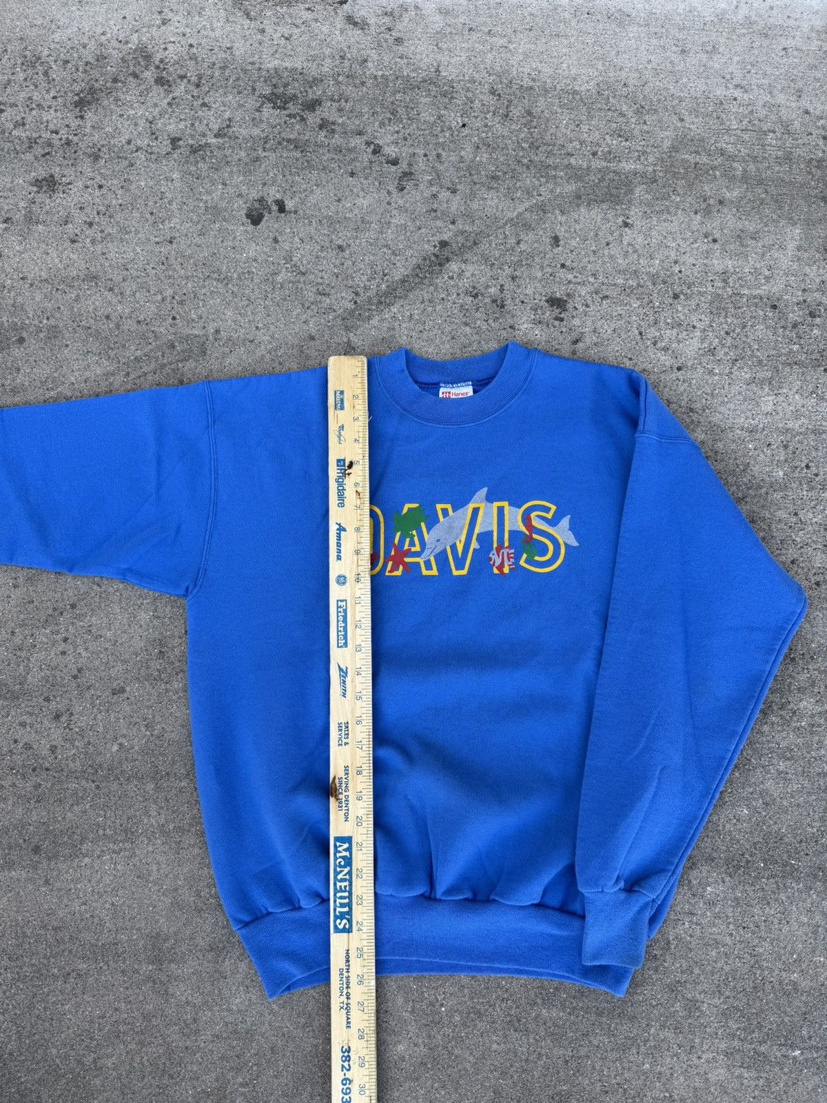 Vintage Vintage Davis Dolphins Sweatshirt Blue Hanes 90s Large Size US L / EU 52-54 / 3 - 5 Thumbnail