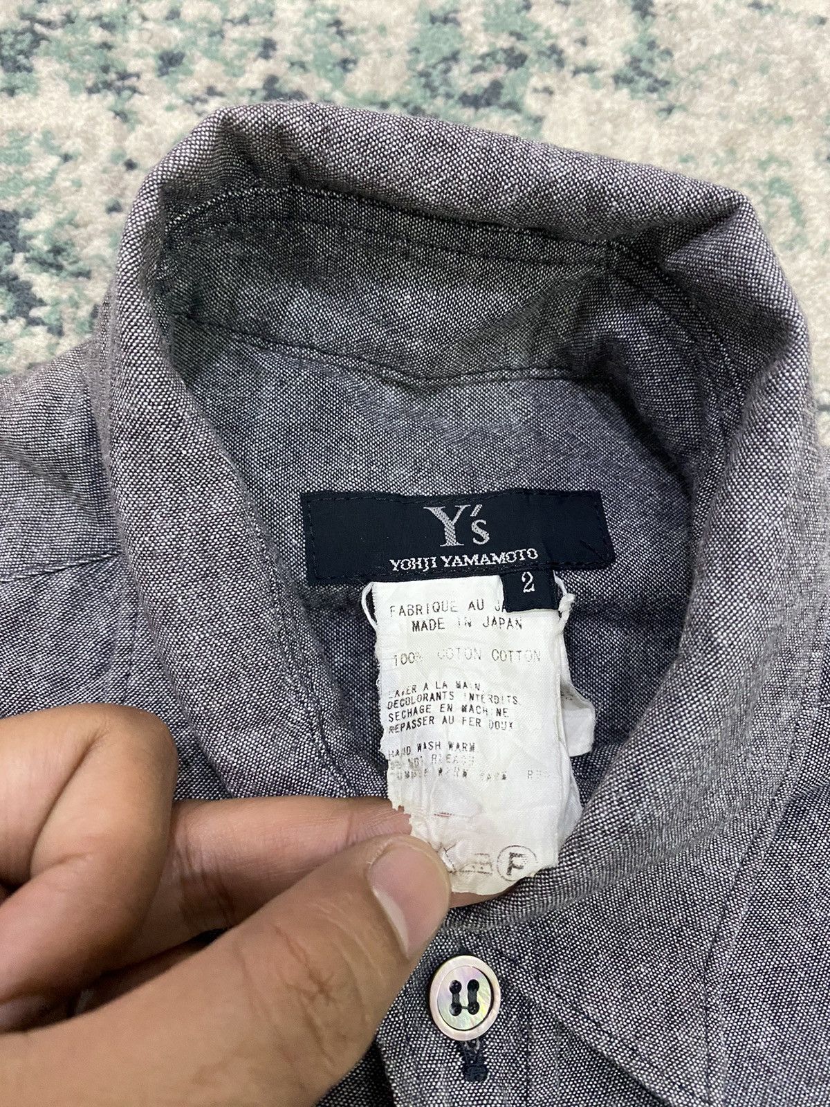 Yohji Yamamoto Y’s By Yohji Yamamoto Collar Cotton L/S Shirt Size US M / EU 48-50 / 2 - 5 Thumbnail