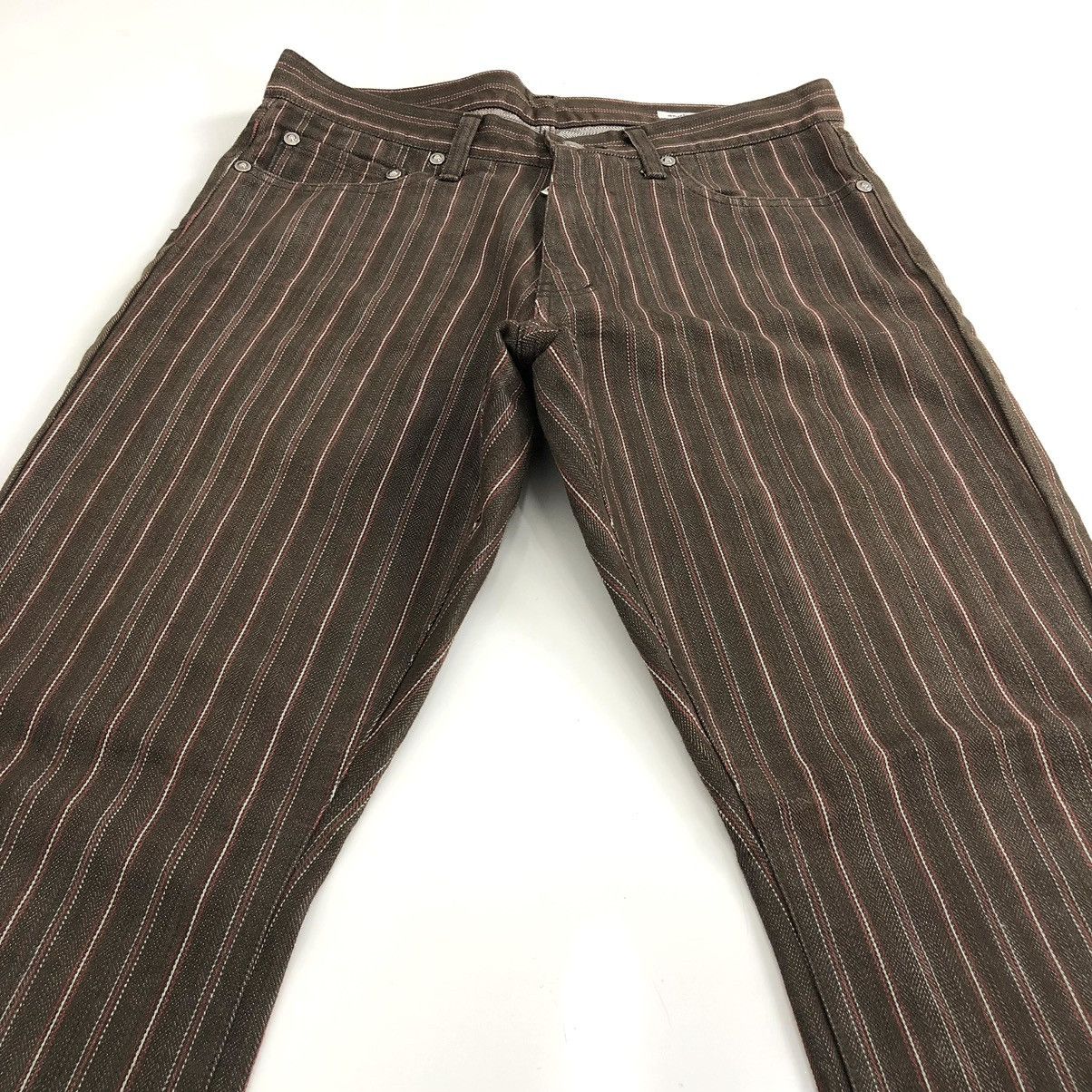 20471120 × If Six Was Nine × semanticdesign Y2K Semantic Design Striped Brown Travis Scott Denim Pants Size US 30 / EU 46 - 3 Thumbnail